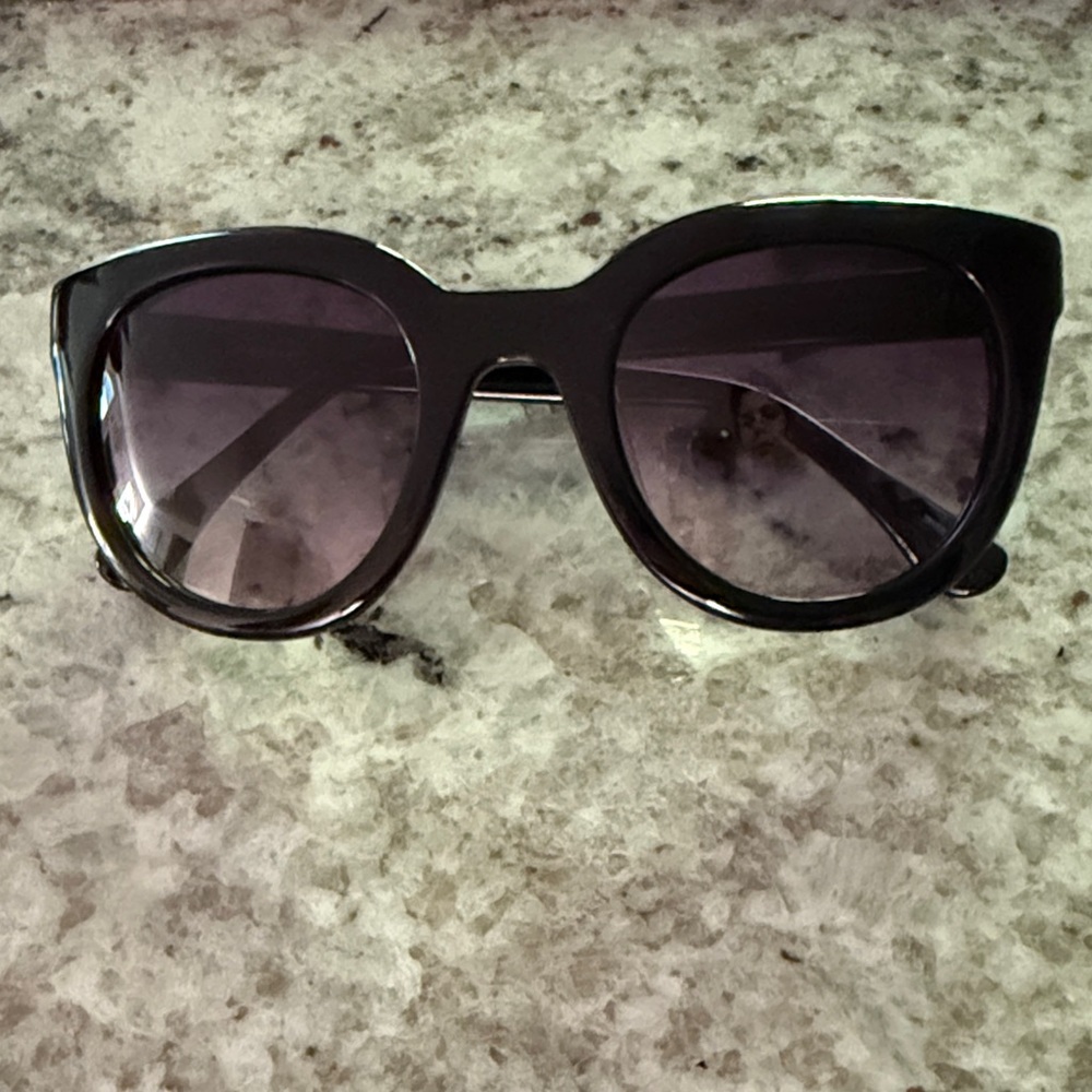 Derek Lam Black Cat-Eye Sunglasses
